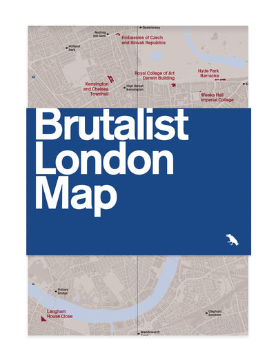 Brutalist London Map (Blue Crow Media Architecture Maps)