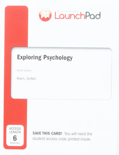LaunchPad for Myers' Exploring Psychology (1-Term Access)
