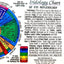 IRIDOLOGY CHART of EYE Reflexology (Rainbow Coded) in the Inner Light Resources Rainbow Cards & Charts Series. 8.5 x 11 in. (Small Poster/ Large Card)