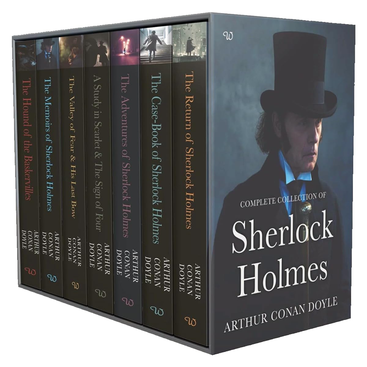 Sherlock Holmes Series Complete Collection 7 Books Set by Arthur Conan Doyle (Return,Memories,Adventures,Valley of Fear & His Last Bow,Case-Book,Hound of Baskerville & Study in Scarlet & Sign of Four)