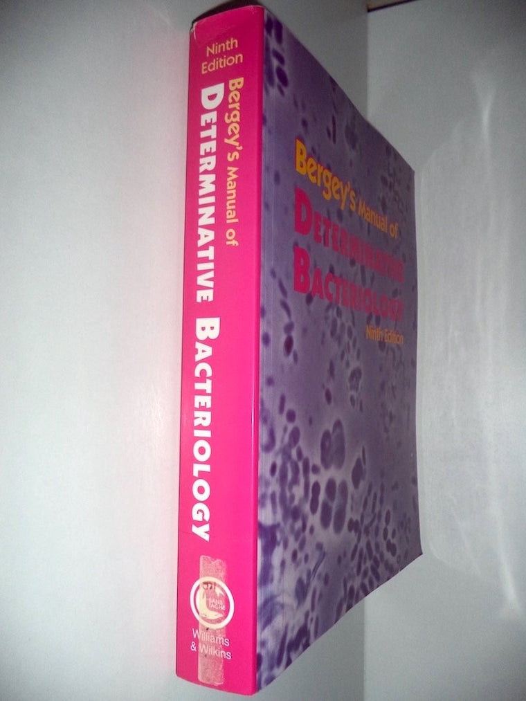 Bergey's Manual of Determinative Bacteriology — back cover