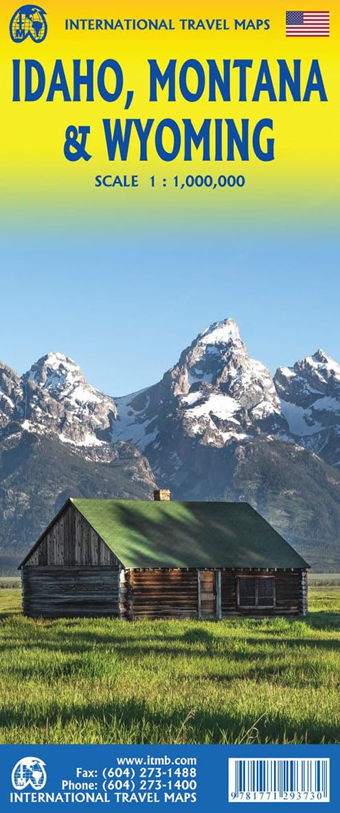 Idaho, Montana, Wyoming Travel Reference 1:1,000,000 2026 Edition