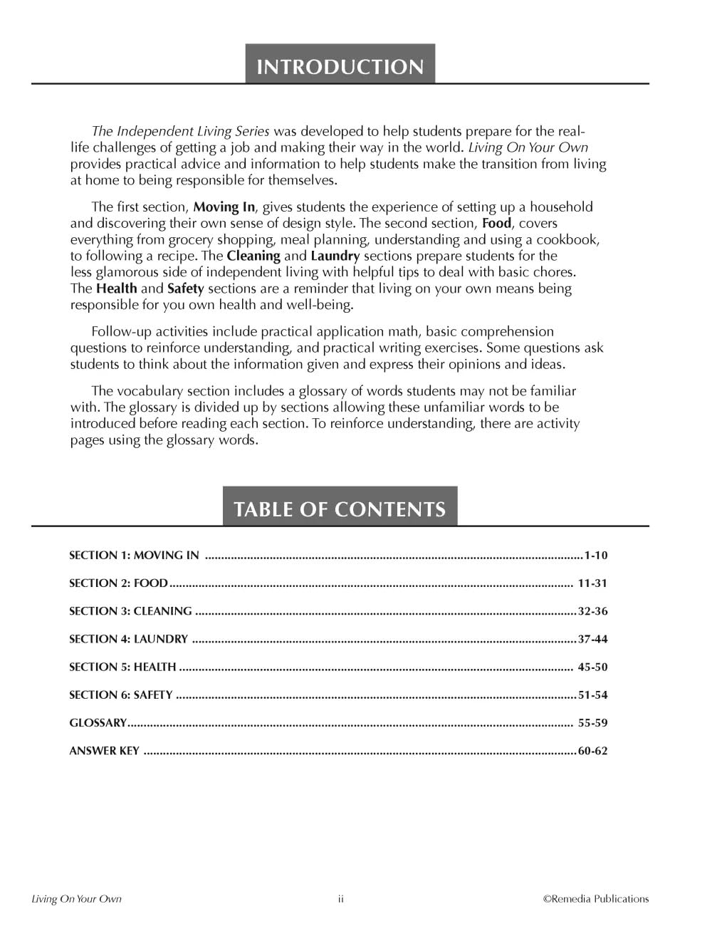 Independent Living: Living On Your Own  Life Skills Workbook for Teens & Young Adults  Real-World Skills for Responsibility, Health, Safety & Home Management