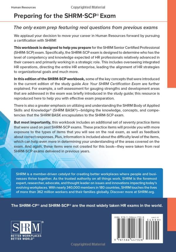 Preparing for the SHRM-SCP Exam: Workbook and Practice Questions from SHRM, Second Edition
