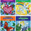 4 Booklet Set - Brain Games - Sticker by Number: Love, Peace, Hope, Faith