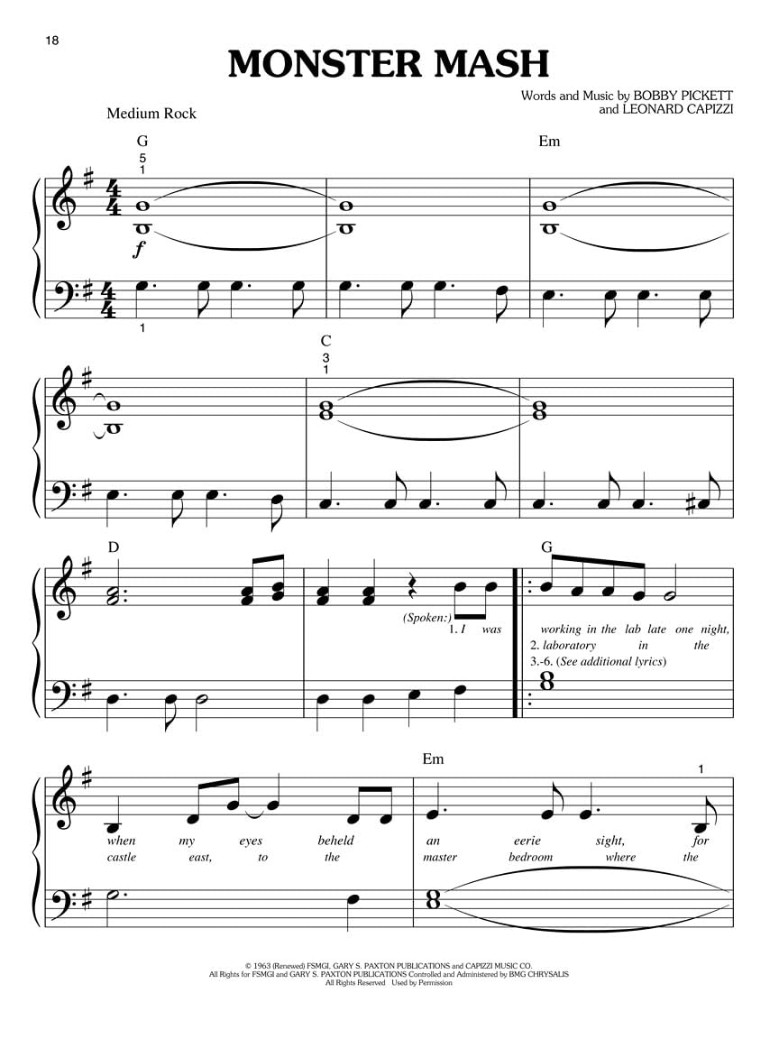 Halloween Favorites (Big-note Piano)