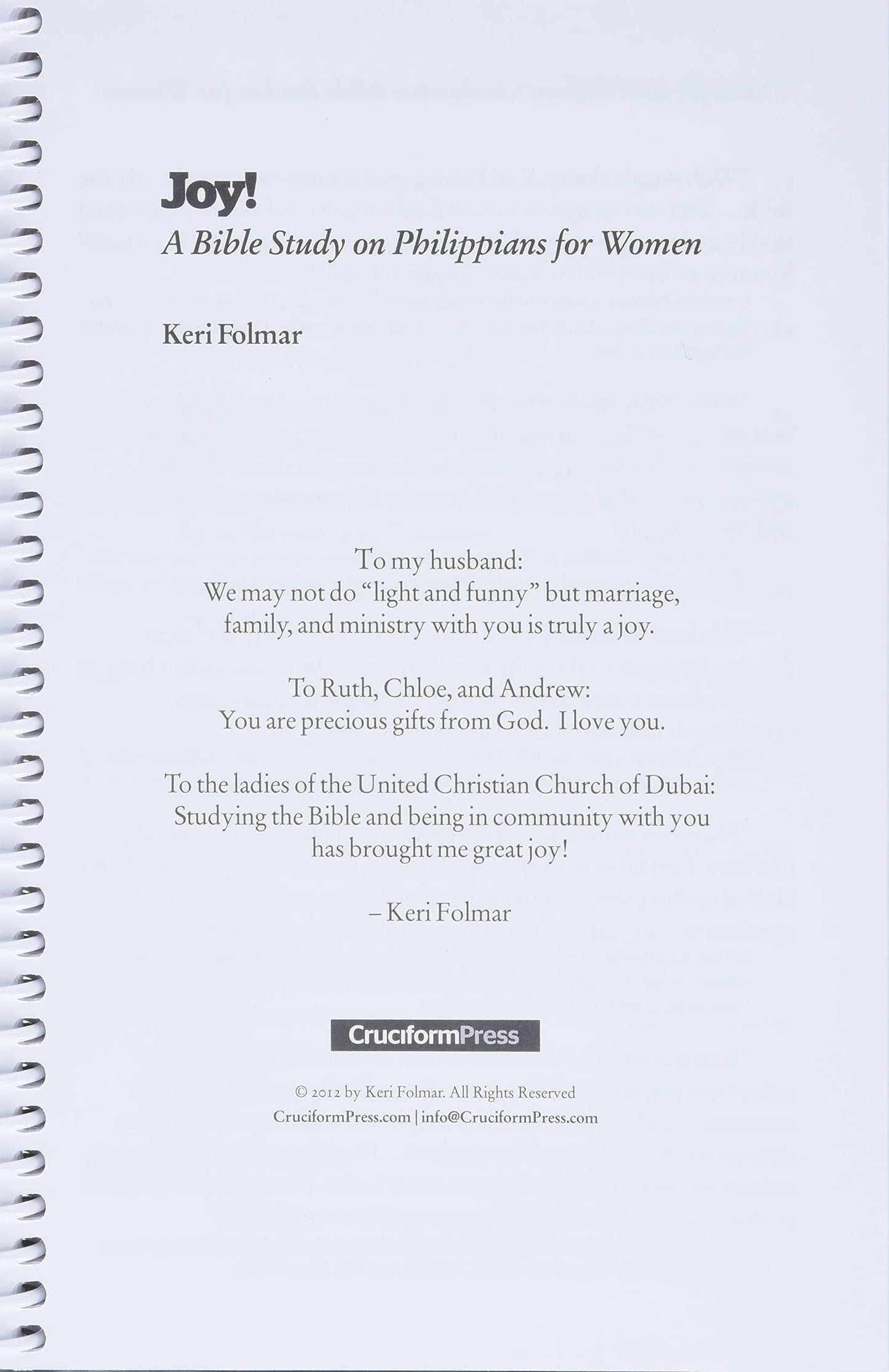 Joy!: A Bible Study on Philippians for Women (Delighting in the Word)