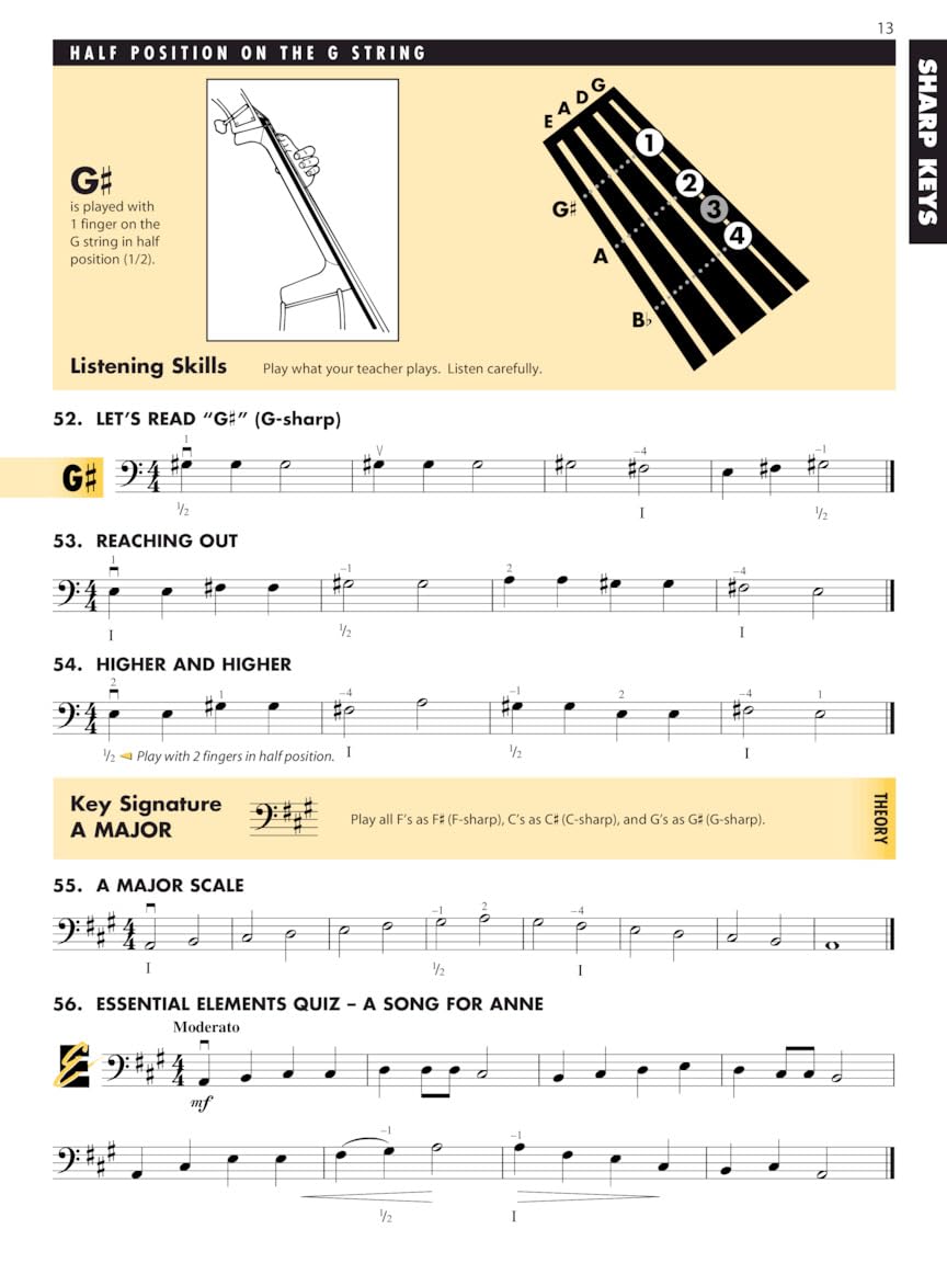 Essential Elements for Strings - Book 2  Double Bass Method with EEi  Beginner to Intermediate Bass Sheet Music and Online Audio  Hal Leonard Instruction Book