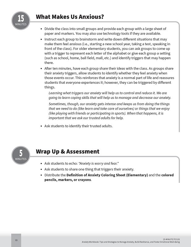 15-Minute Focus: Anxiety Workbook: Tips and Strategies to Manage Anxiety, Build Resilience, and Foster Emotional Well-Being