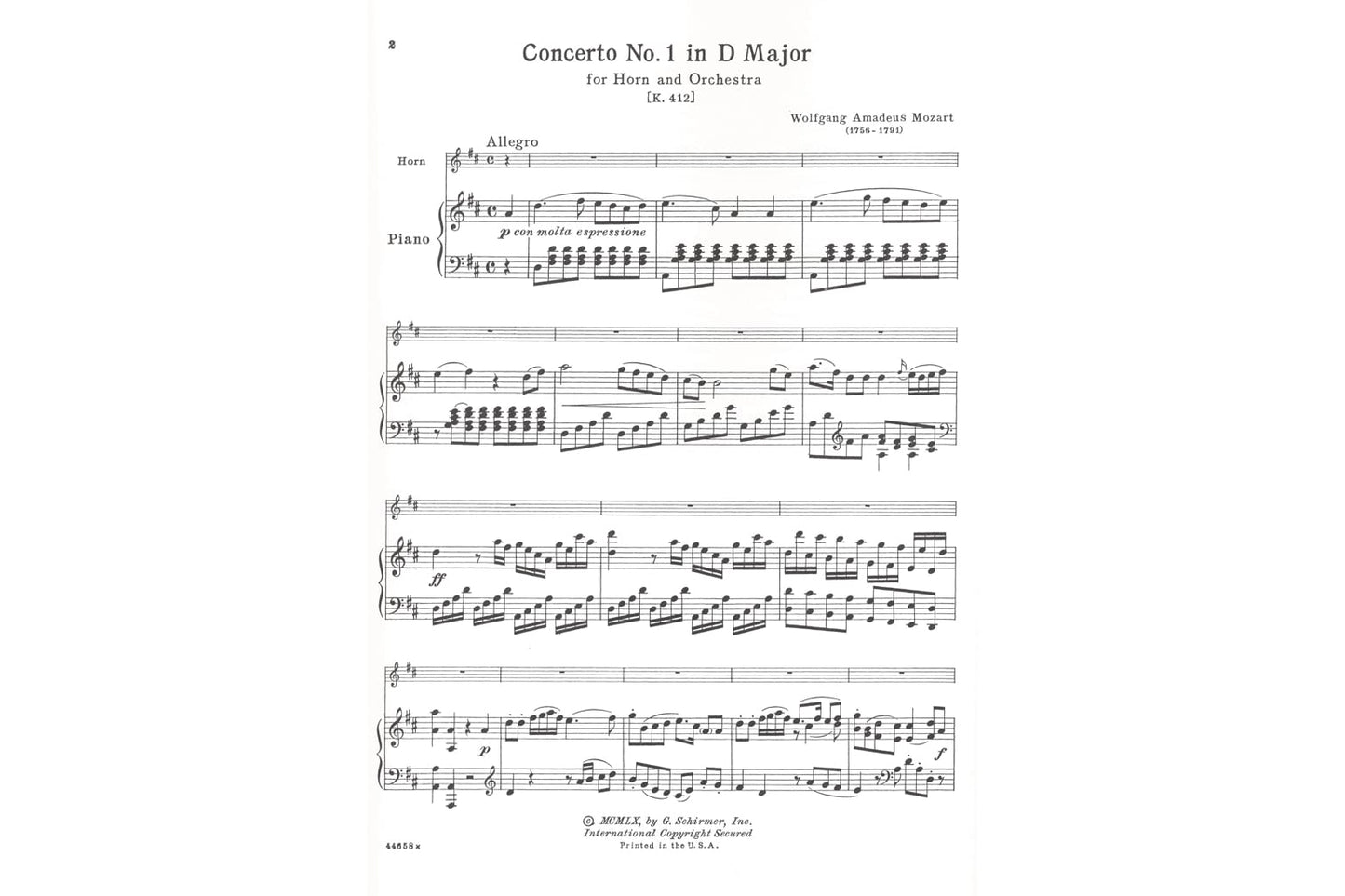 Four Horn Concertos and Concert Rondo by Wolfgang Amadeus Mo