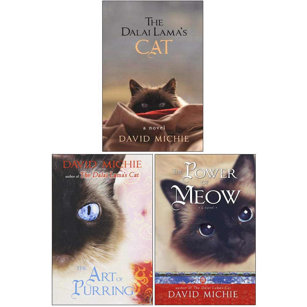 David Michie The Dalai Lamas Cat 3 Books Bundle Collection (The Dalai Lamas Cat, The Art of Purring, The Power of Meow)