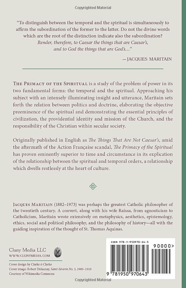 The Primacy of the Spiritual: On the Things That Are Not Caesars