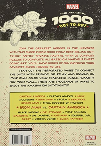 Marvel: The Amazing 1000 Dot-to-Dot Book (Numbers will be sm