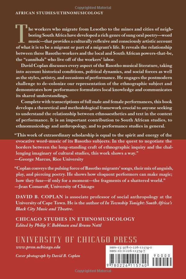 In the Time of Cannibals: The Word Music of South Africa's Basotho Migrants (Chicago Studies in Ethnomusicology)