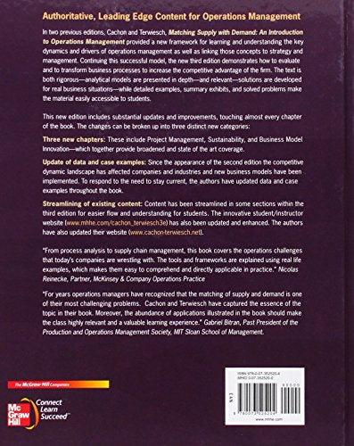Matching Supply with Demand: An Introduction to Operations Management