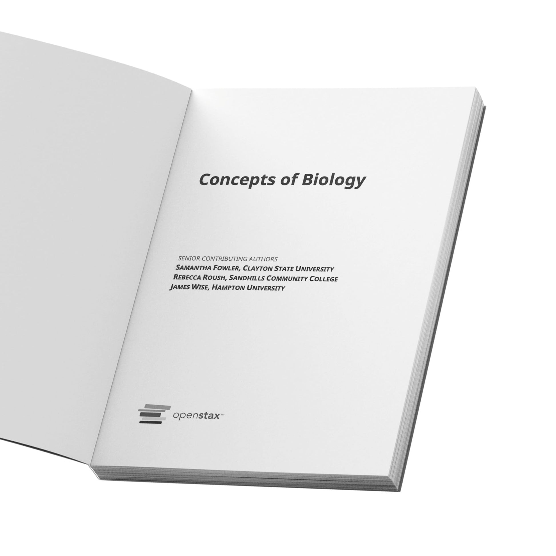 Concepts of Biology: Official OpenStax [paperback, B&W]