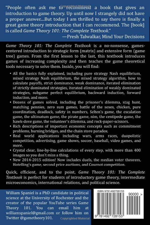 Game Theory 101: The Complete Textbook