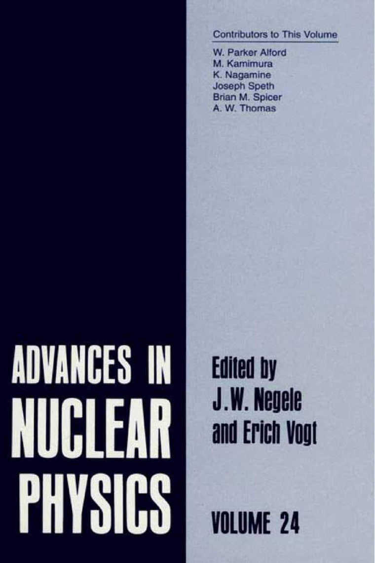 Advances in Nuclear Physics: Volume 24 (Springer Proceedings in Physics, 24)