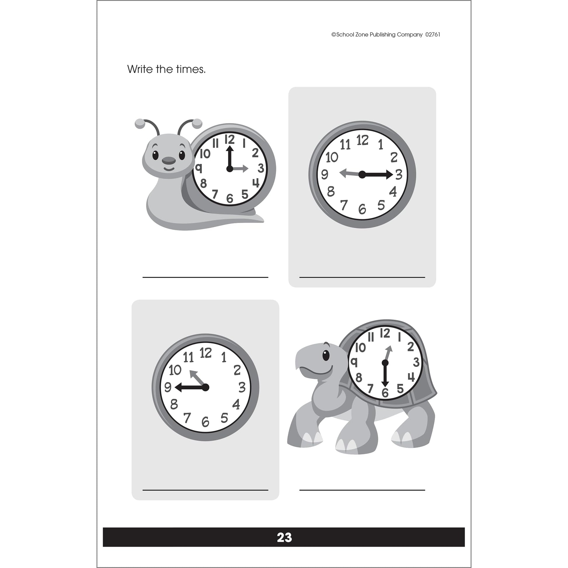 School Zone Get Ready To Tell Time Workbook: 48 Pages, 1st Grade, 2nd Grade, Telling Time, Digital, Analog, Clock, Ages 6 to 8 (Little Get Ready! Book Series)