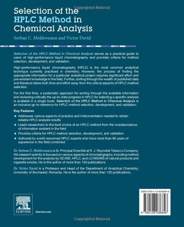 Selection of the HPLC Method in Chemical Analysis