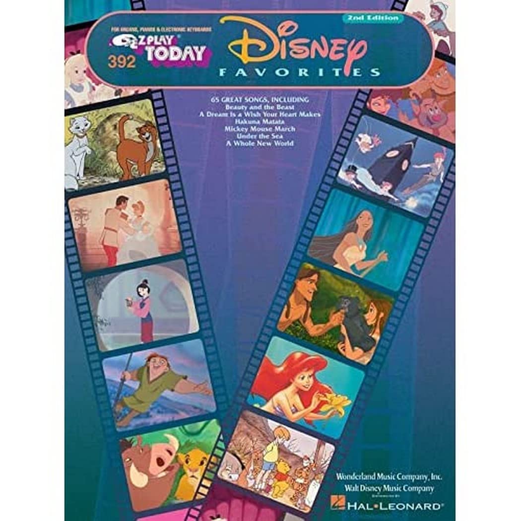 Disney Favorites - E-Z Play Today Volume 392  65 Disney Hits for Keyboard and Piano Players  Easy-to-Play Sheet Music Collection  Popular Disney Songs for Beginners