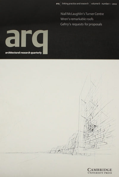 ARQ: Architectural Research Quarterly: Vol. 6, Number 1
