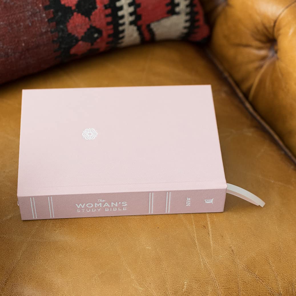 NIV, The Woman's Study Bible, Cloth over Board, Pink, Full-Color, Red Letter, Thumb Indexed: Receiving God's Truth for Balance, Hope, and Transformation