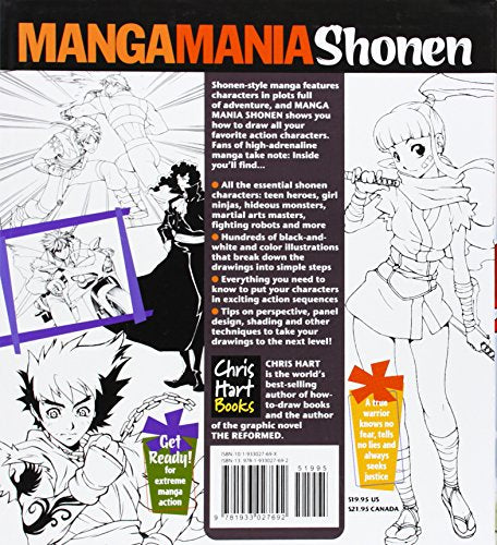 Manga Mania: Shonen: Drawing Action-Style Japanese Comics — back cover