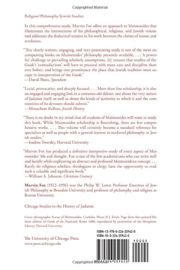 Interpreting Maimonides: Studies in Methodology, Metaphysics, and Moral Philosophy (Chicago Studies in the History of Judaism)
