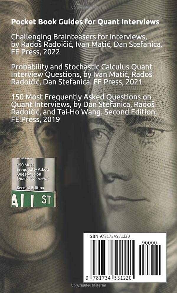 Probability and Stochastic Calculus Quant Interview Questions (Pocket Book Guides for Quant Interviews)
