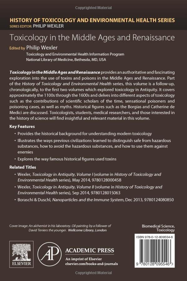 Toxicology in the Middle Ages and Renaissance (History of Toxicology and Environmental Health)