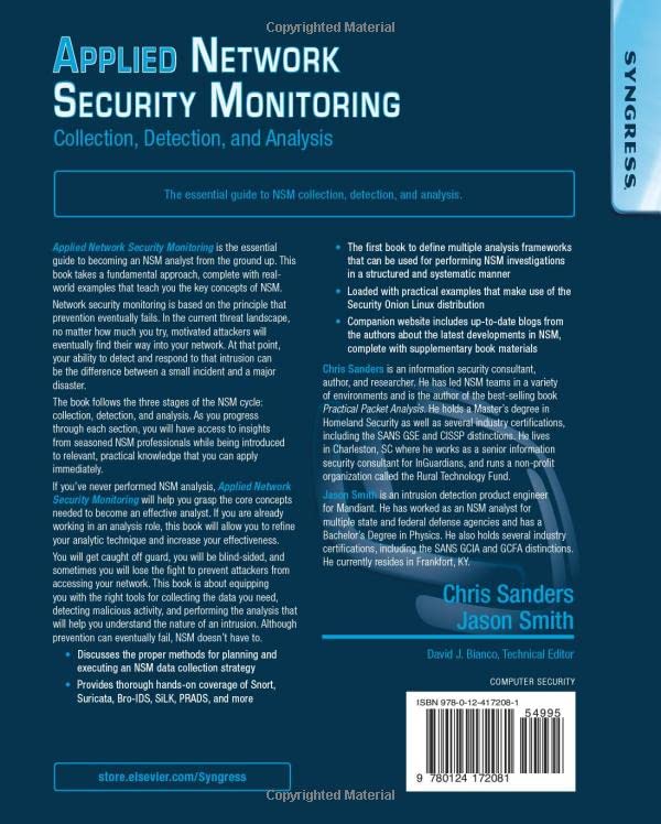 Applied Network Security Monitoring by Sanders, Chris