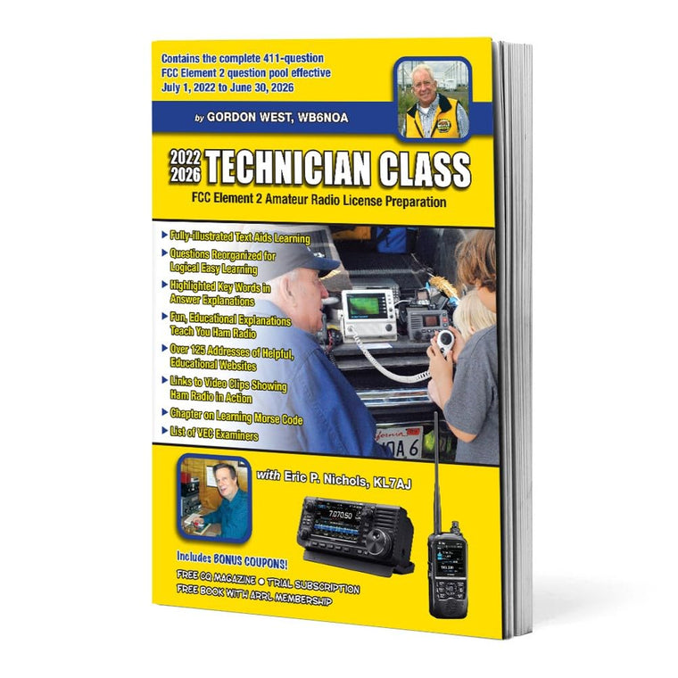 Gordon West Technician Class FCC Element 2 Amateur Radio License Preparation 10th Edition 2022-2026