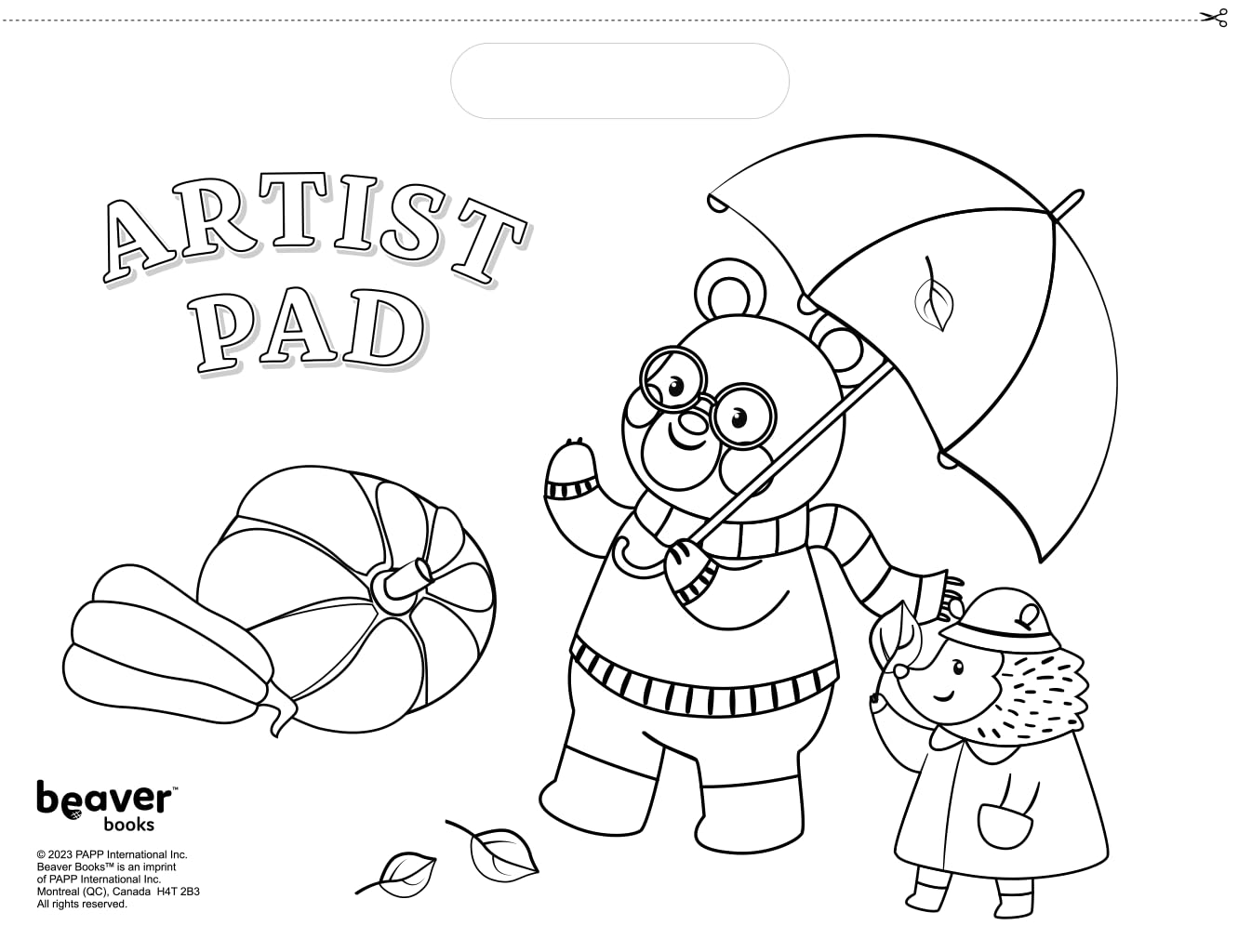 Large Artist Pad with Handle Set, Sticker Book with Coloring and Puzzle Activities for Kids 3 and Up, Includes 3 Double-Sided Crayons, Kids Art Supplies for Travel and Home