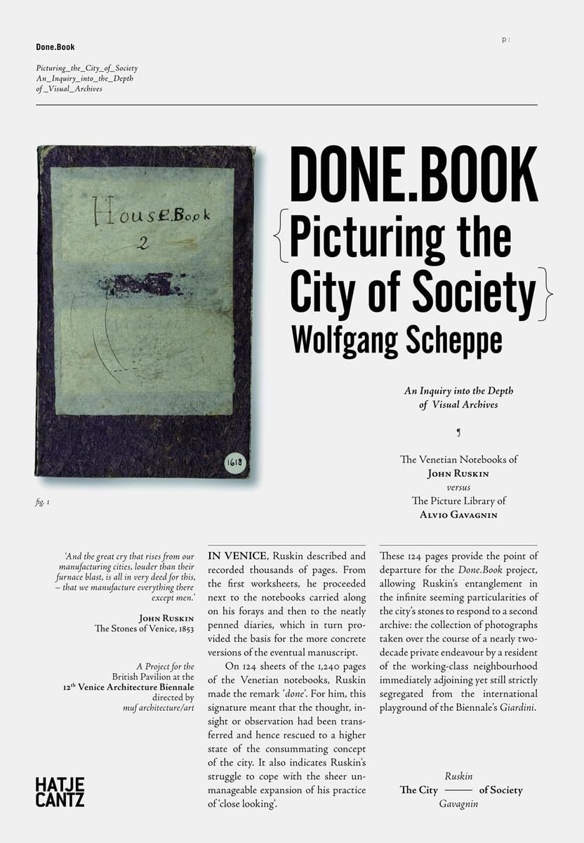 Done. Book: Picturing the City of Society