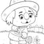 Mini Color by Number Kids Coloring Book with 5 Markers -Sloth & Friends