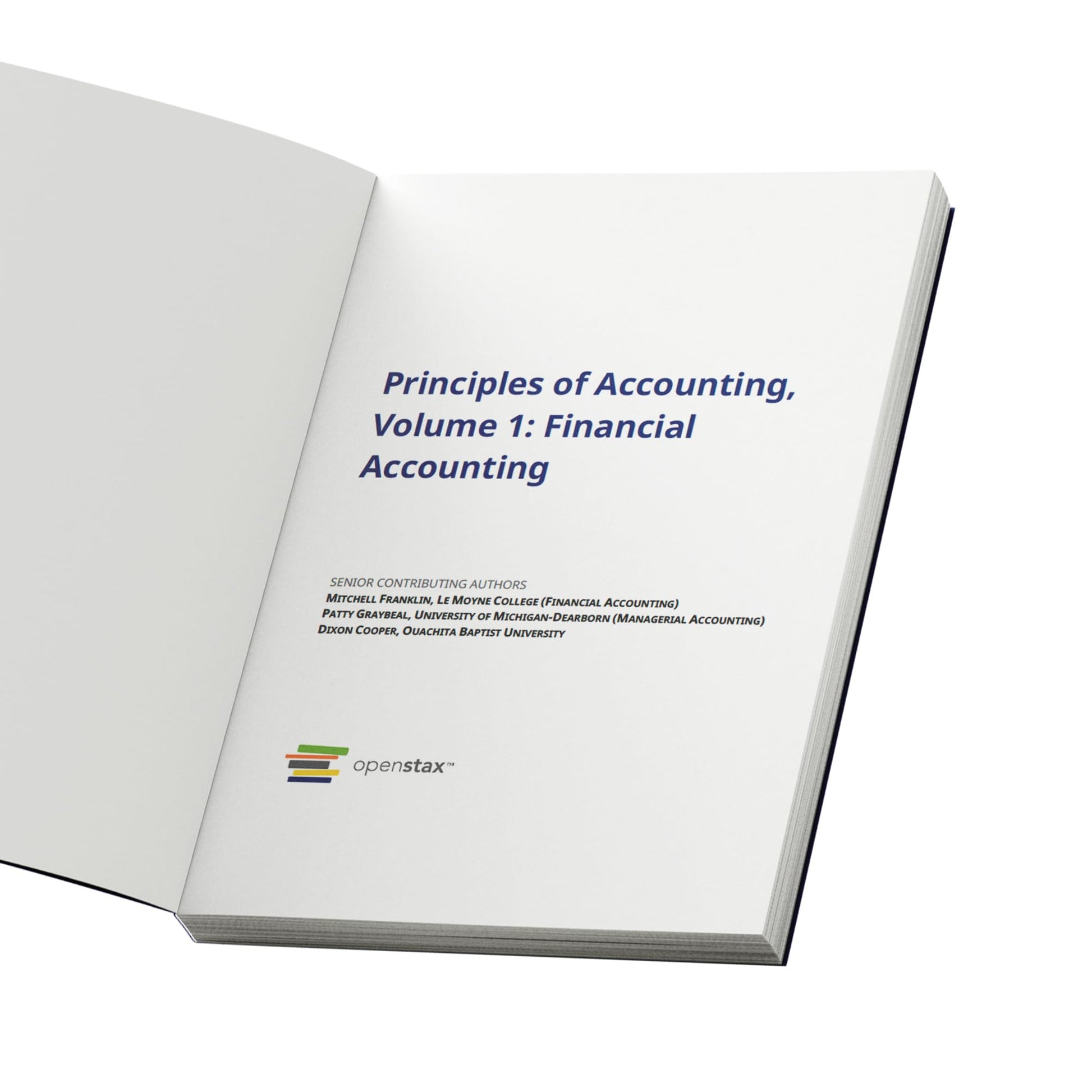 Principles of Accounting, Volume 1: Financial Accounting by OpenStax (hardcover version, full color)