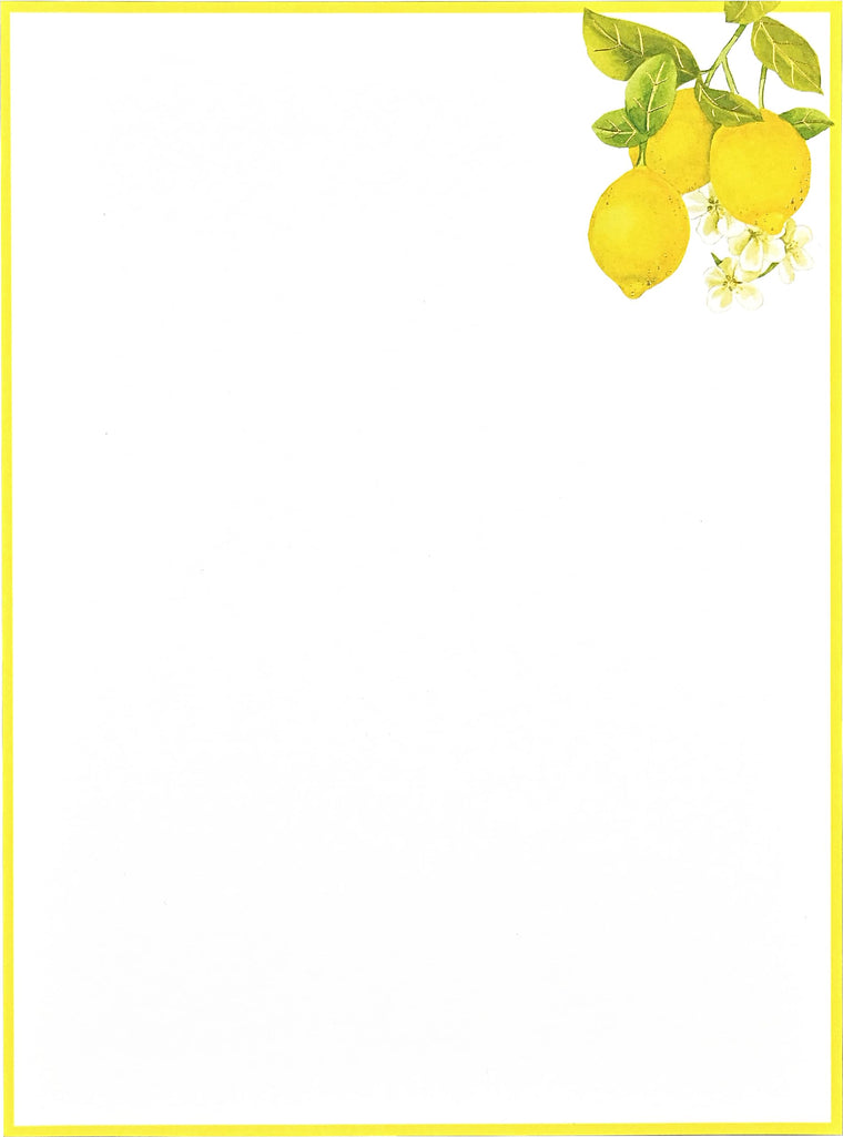 Amalfi Lemons Boxed Stationery (30 sheets, 24 envelopes)