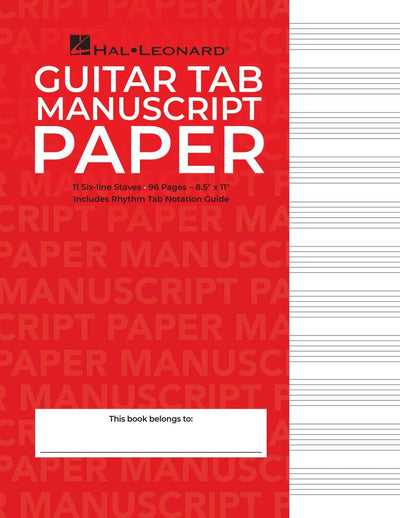 Guitar Tablature Manuscript Paper - Wire-Bound  Blank Sheet Music Book  11 Tablature Staves Per Page for Guitarists and Composers