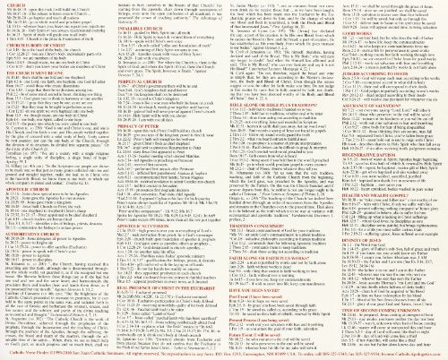 Catholic Verse Finder ("Bible Cheat Sheet") English version