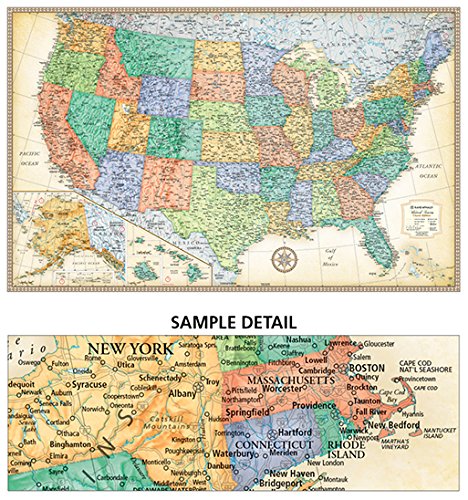 Rand McNally Classic Edition U.S. Wall Map - Paper Rolled