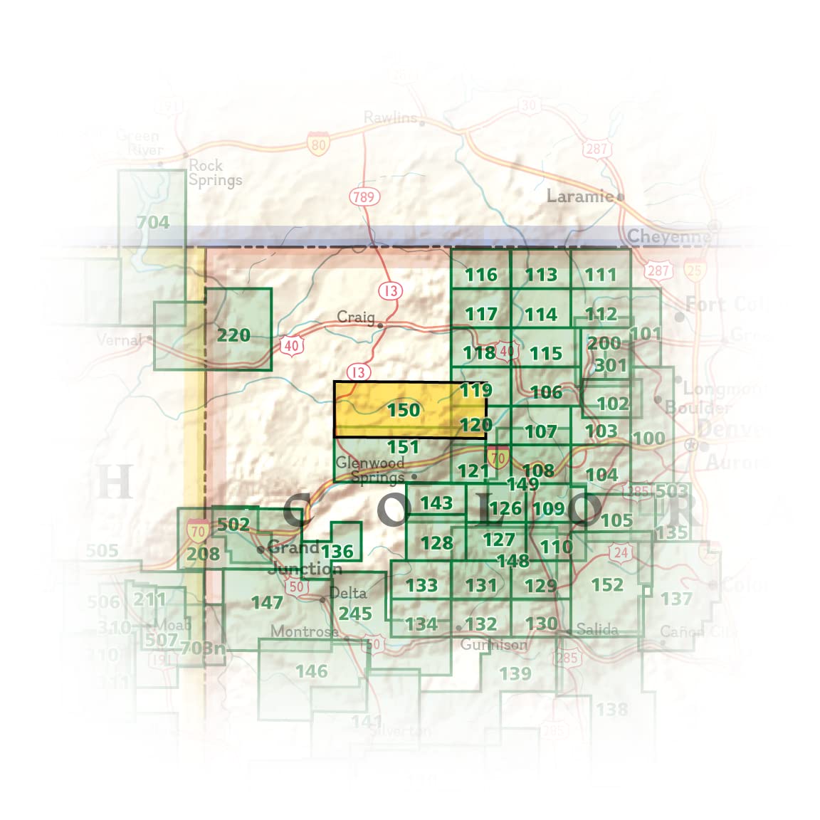 Flat Tops North Map (National Geographic Trails Illustrated Map, 150)