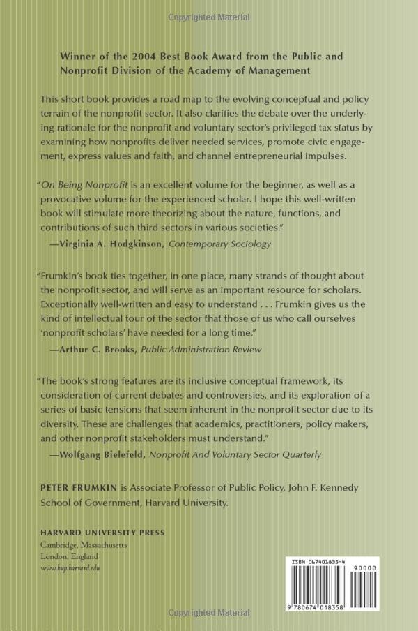 On Being Nonprofit: A Conceptual and Policy Primer
