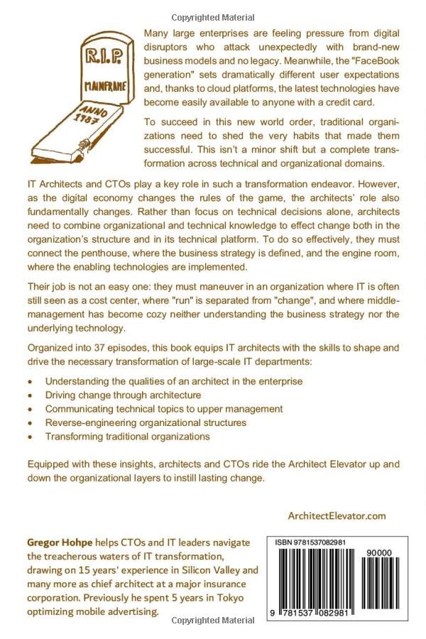 37 Things One Architect Knows About IT Transformation: A Chief Architects Journey