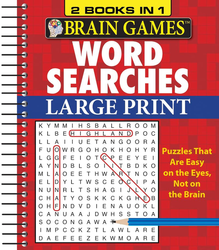 Brain Games - 2 Books in 1 - Word Searches (Large Print)