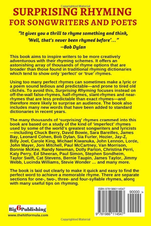 Surprising Rhyming: An Alternative Rhyming Dictionary to Inspire Rhymes People May Not Expect to Hear