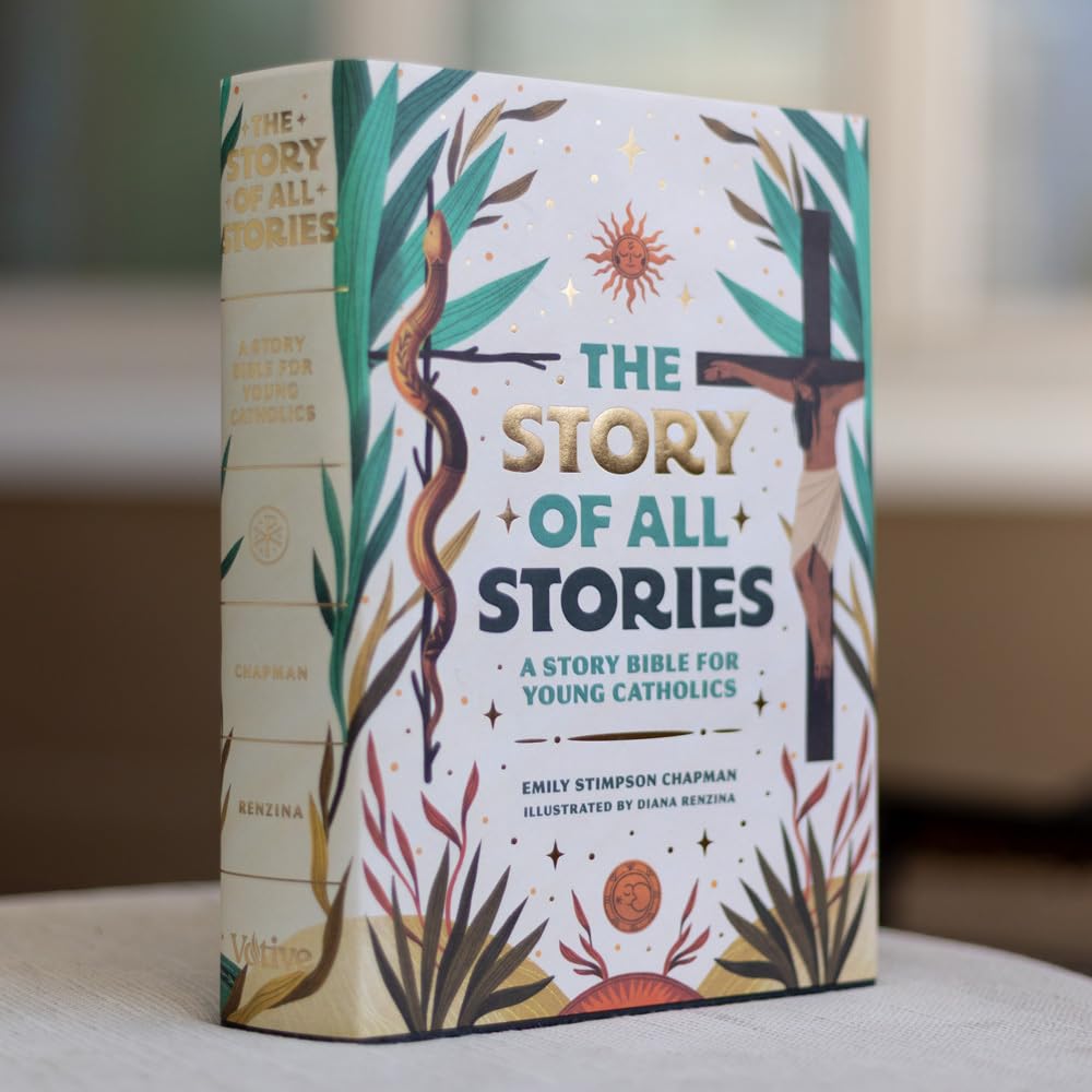 The Story of All Stories: A Story Bible for Young Catholics (Ages 7-13) - Catholic Childrens Bible Storybook for Learning Scripture, Catholic Faith ... from Saints, Popes, and Church Fathers
