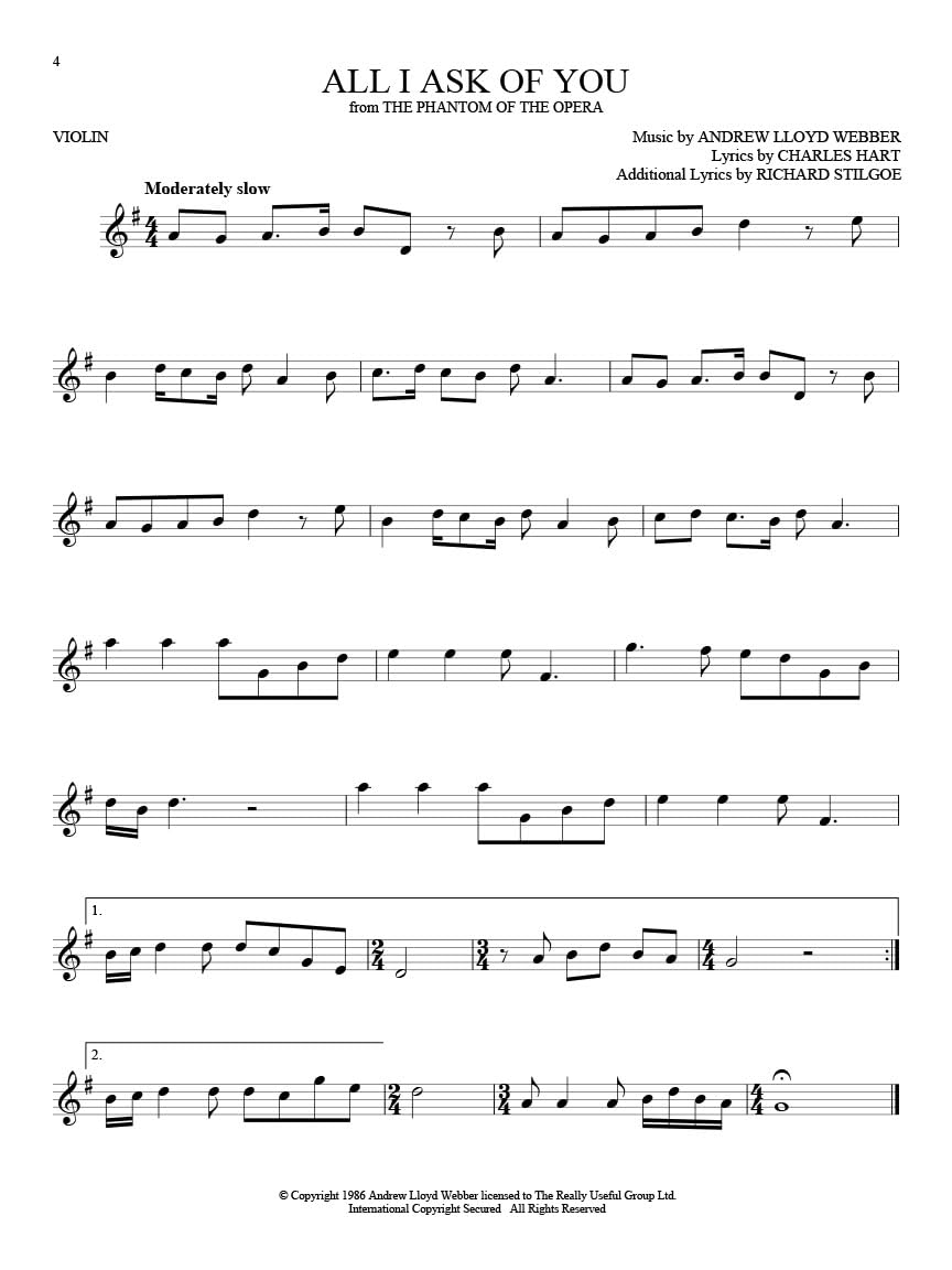 101 Broadway Songs for Violin