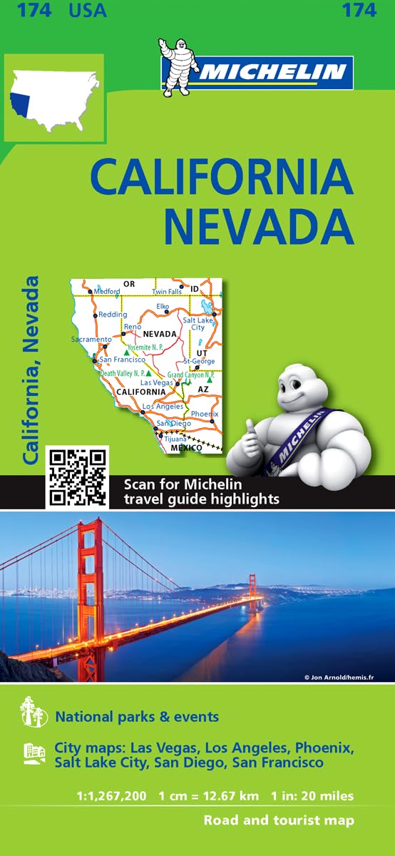 Michelin USA California, Nevada Map 174 (Michelin Zoom USA Maps)