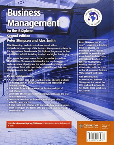 Business Management for the IB Diploma Coursebook — back cover